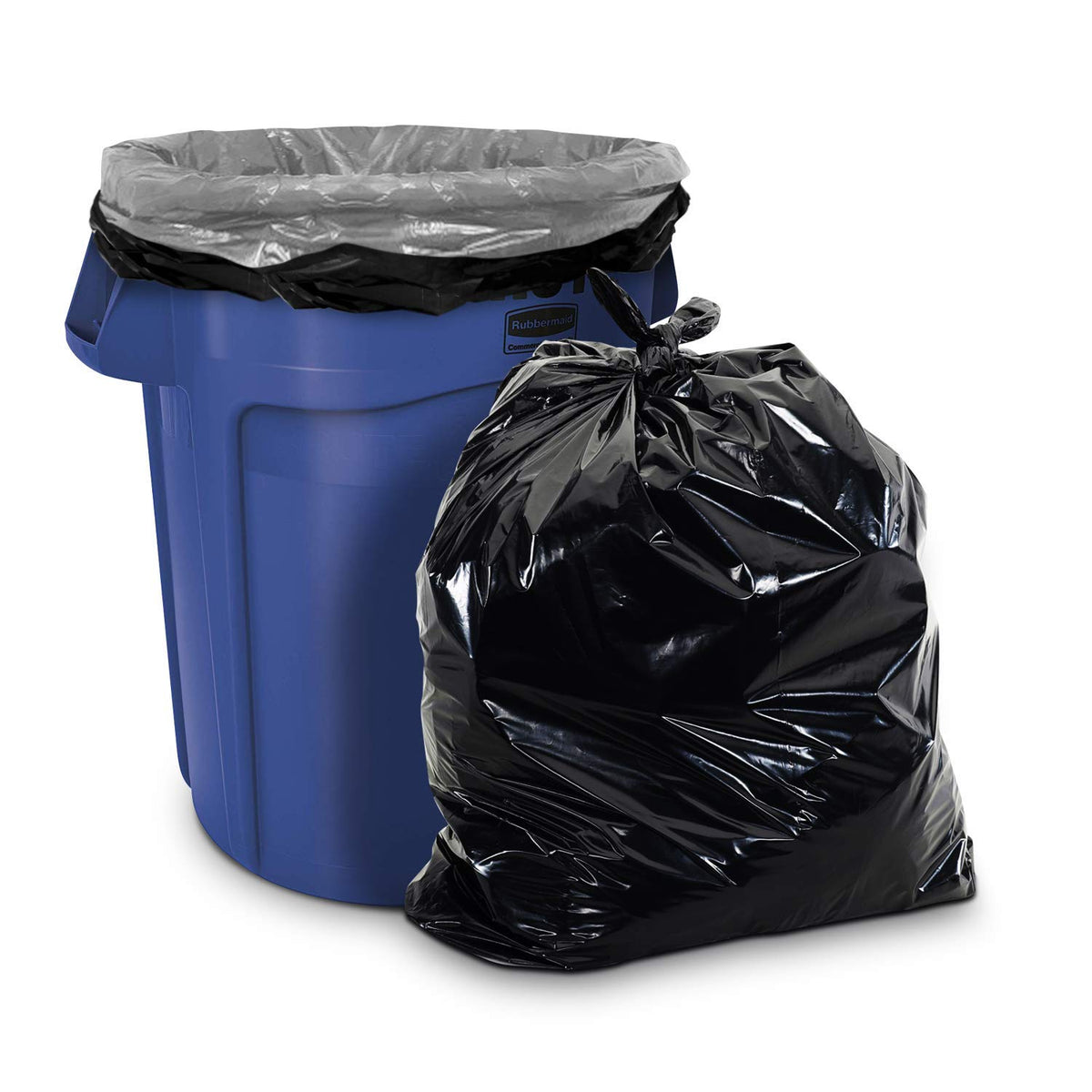 Black 40-45 Gal Trash Bags, 1.5 MIL, 100 Pk C94460