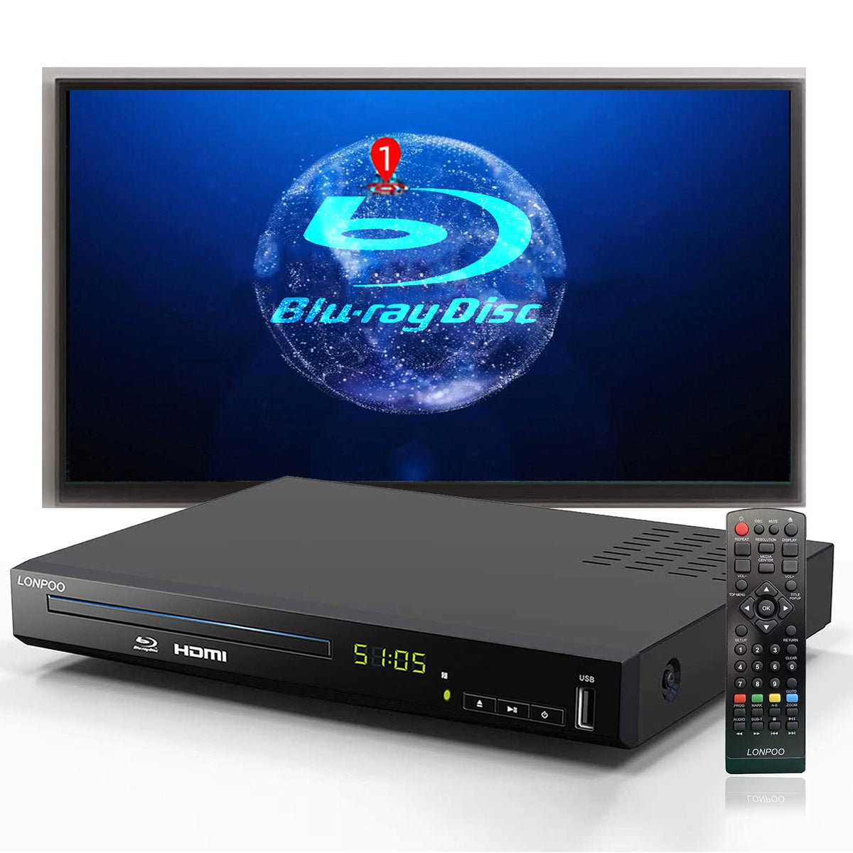 Full HD DVD Player HDMI with Dolby Digital TrueHD/DTS Y9057