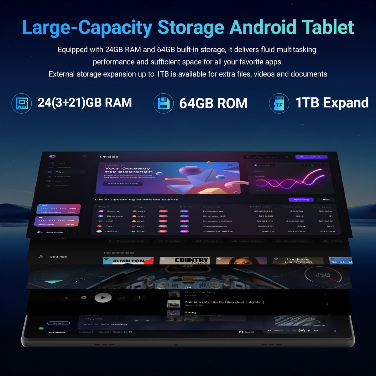 Android 16 Tablet with Keyboard F21262