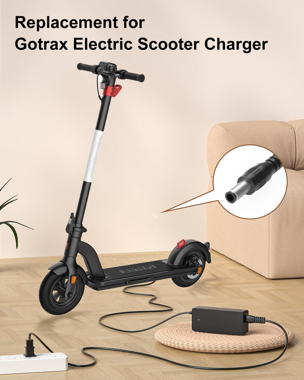 42V 2A Electric Scooter Charger with LED Indicator Light Z984