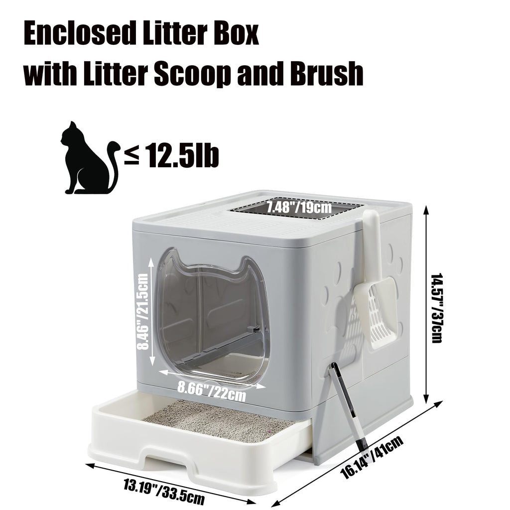 Covered Litter Box with Lid and Scooper X30637