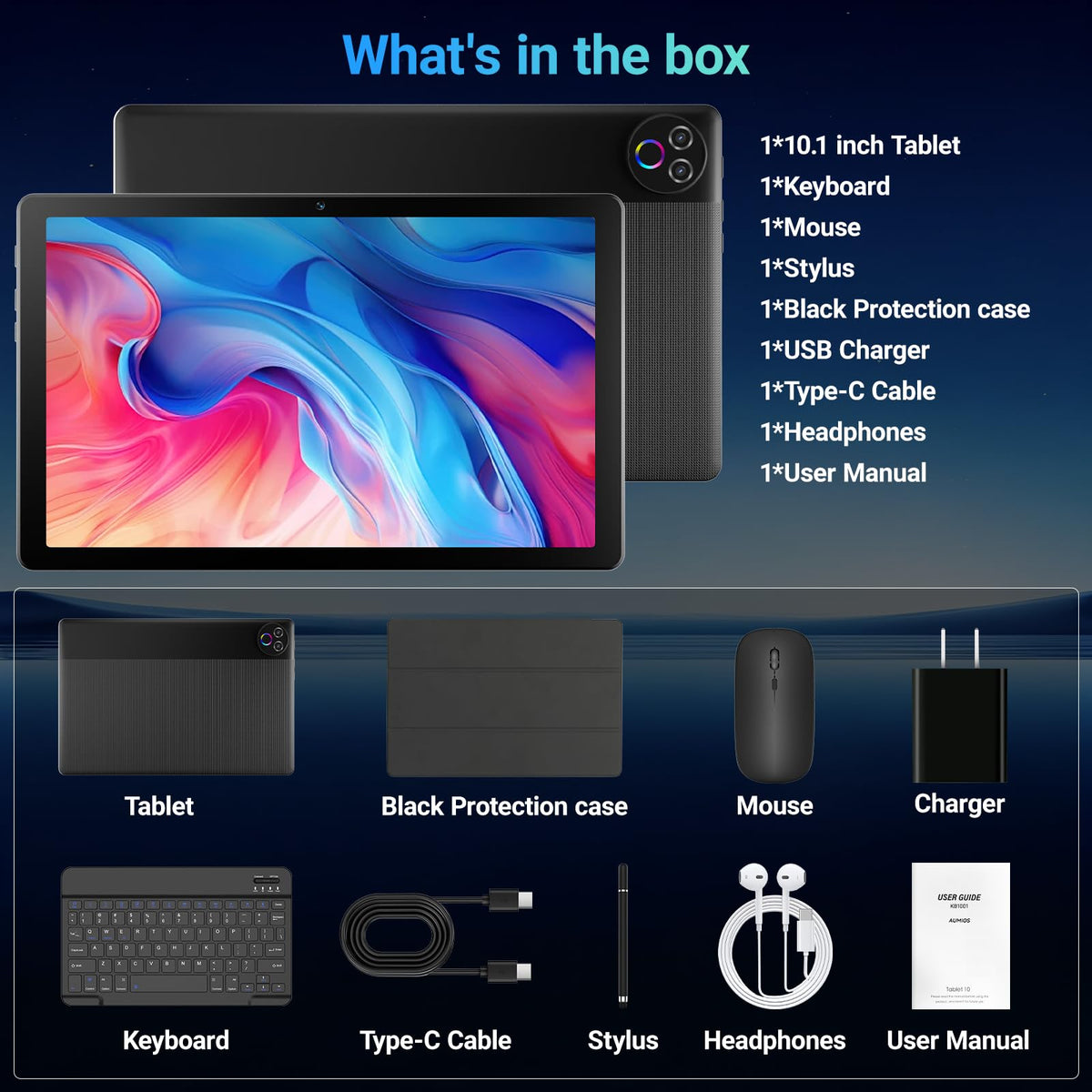 Android 16 Tablet with Keyboard F21262