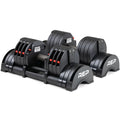 Adjustable Dumbbell Set Pair 30/40/50/60 lb Steel Plates Knurled Handle K846387