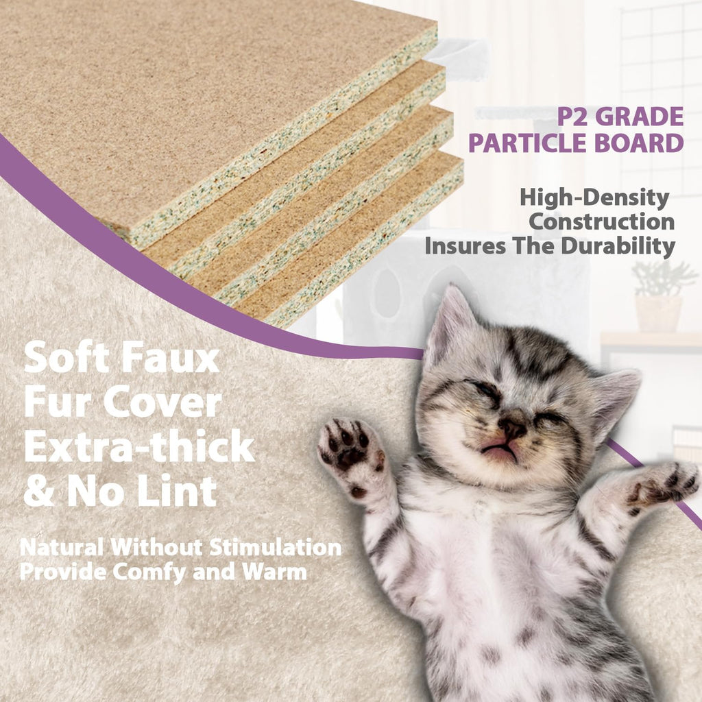 70 Inches Multi-Level Cat Tree with Scratching Posts Q896895