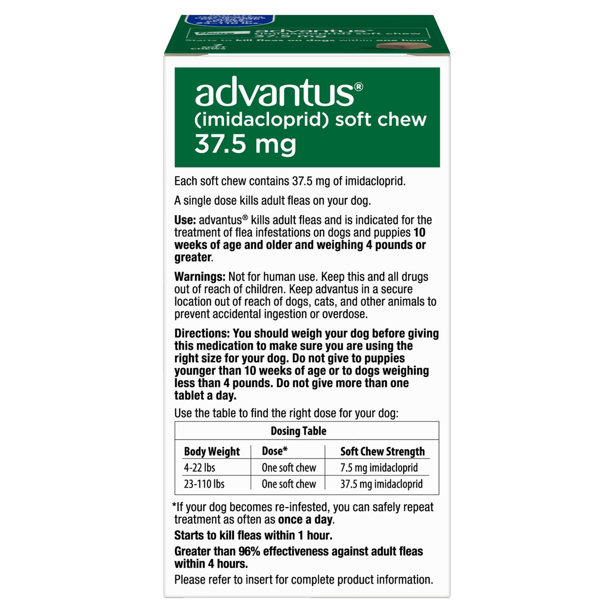 Soft Chew Flea Treatment for Dogs 23-110 lbs. 7 ct M87657