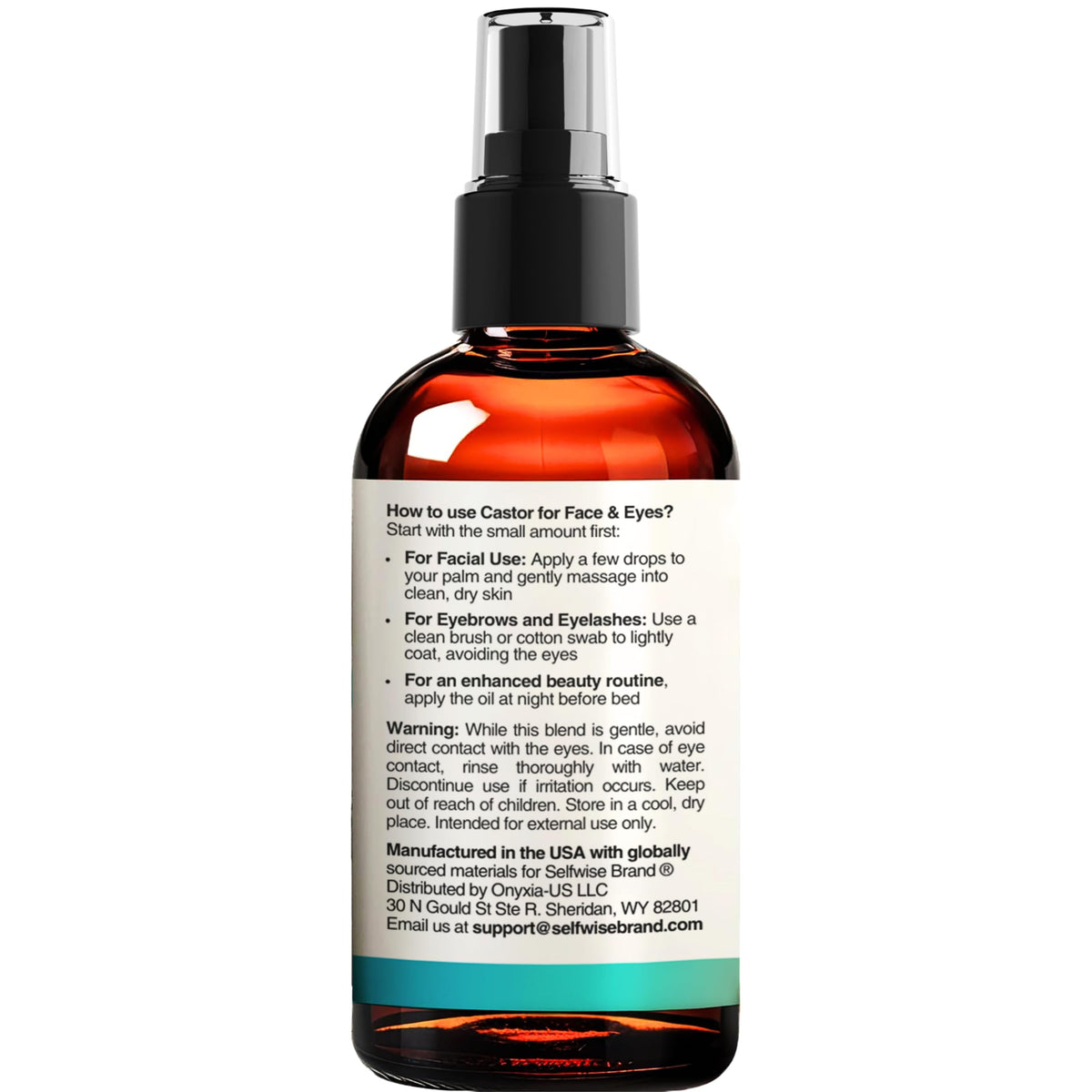 Organic Castor Oil with Jojoba Rosehip Grapeseed Squalane Vitamin E 1oz S482