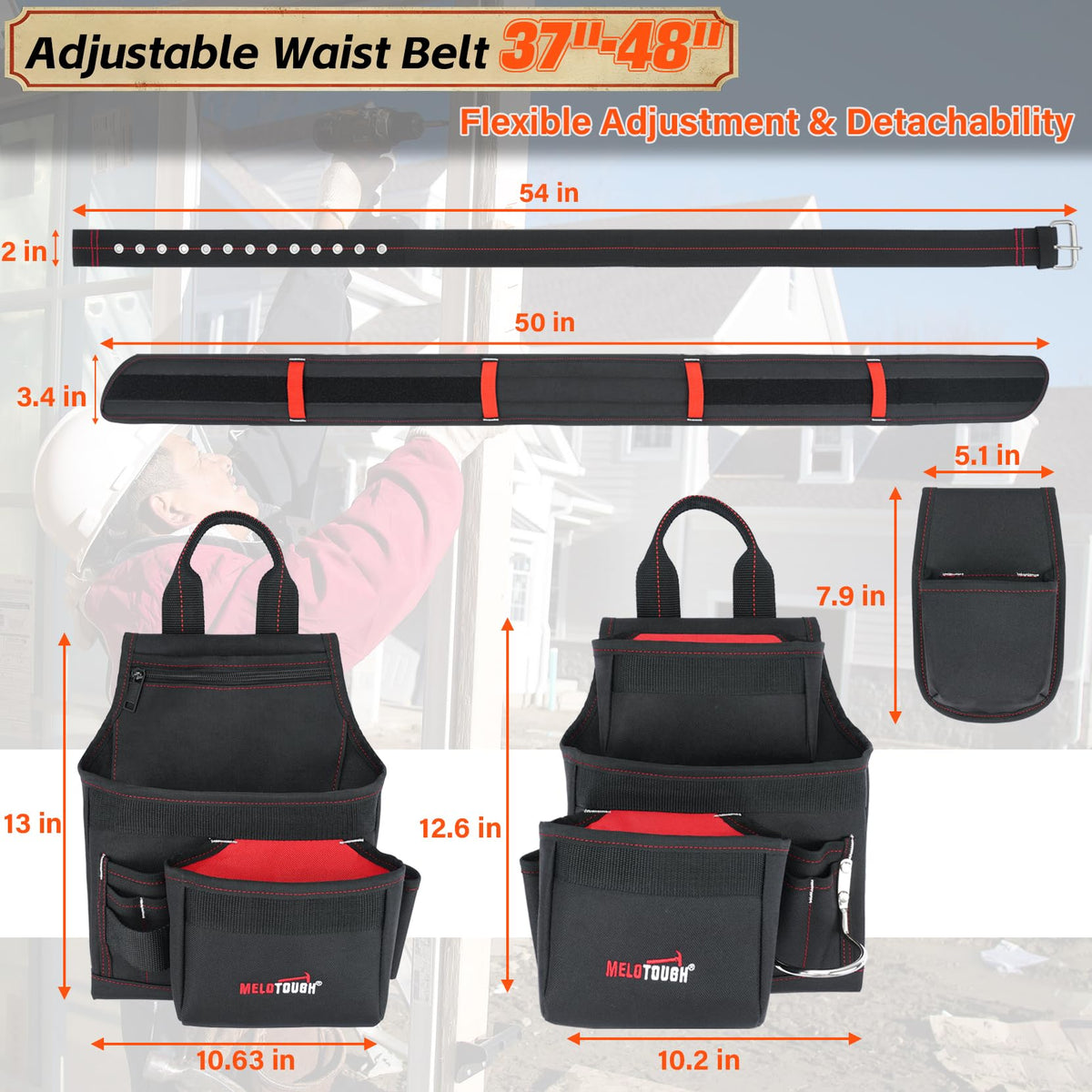 Tool Belt with Suspenders and Tool Pouch S339818