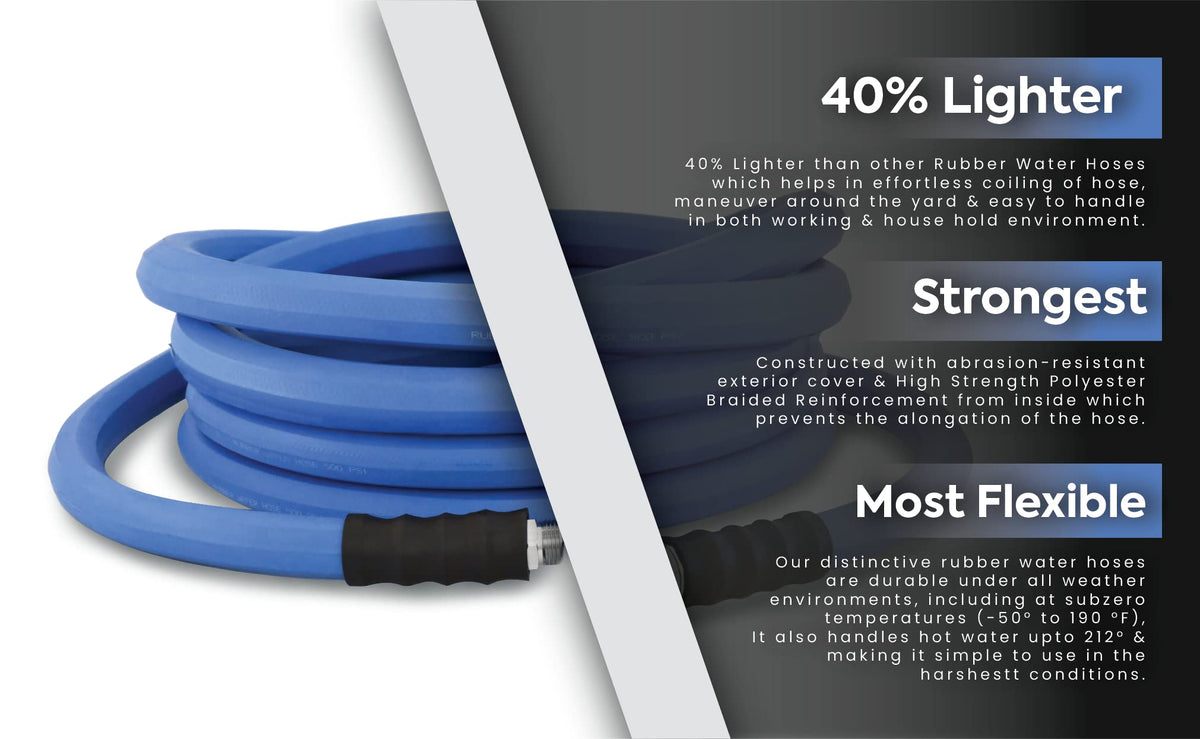 5/8" x 100' Rubber Garden Hose S15119