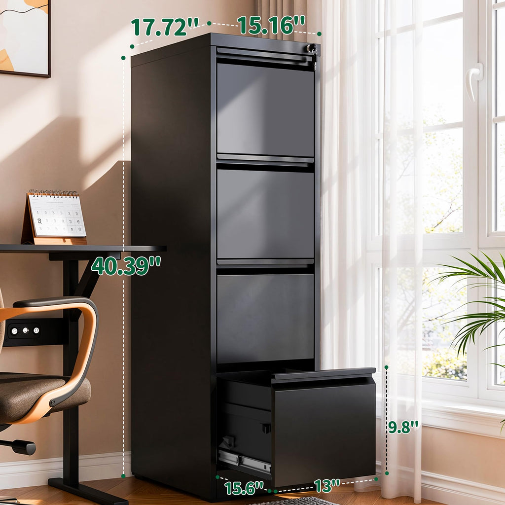 4 Drawer Metal File Cabinet with Lock C143
