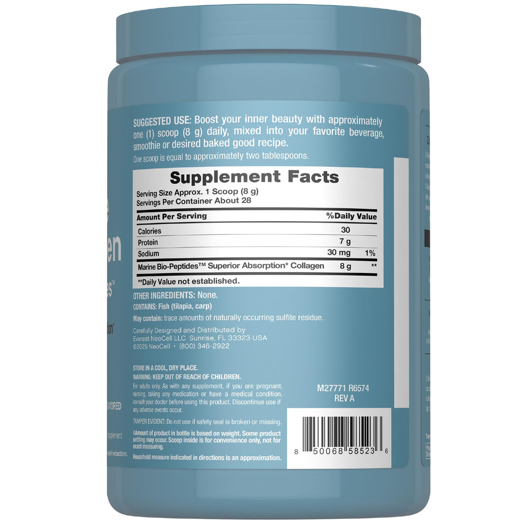 Marine Collagen Peptides Powder 8 oz Unflavored P66778