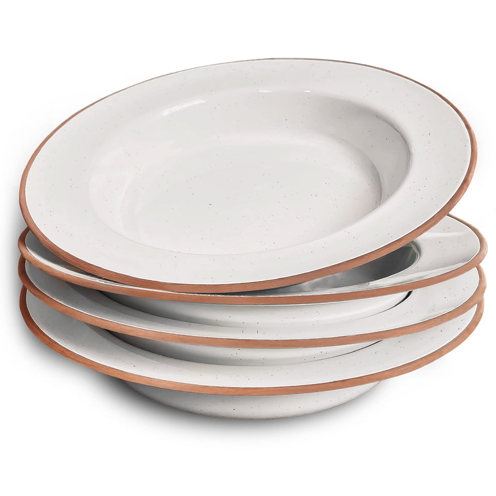 Ceramic Wide Rimmed Soup Bowl 25oz Set of 4 X90622