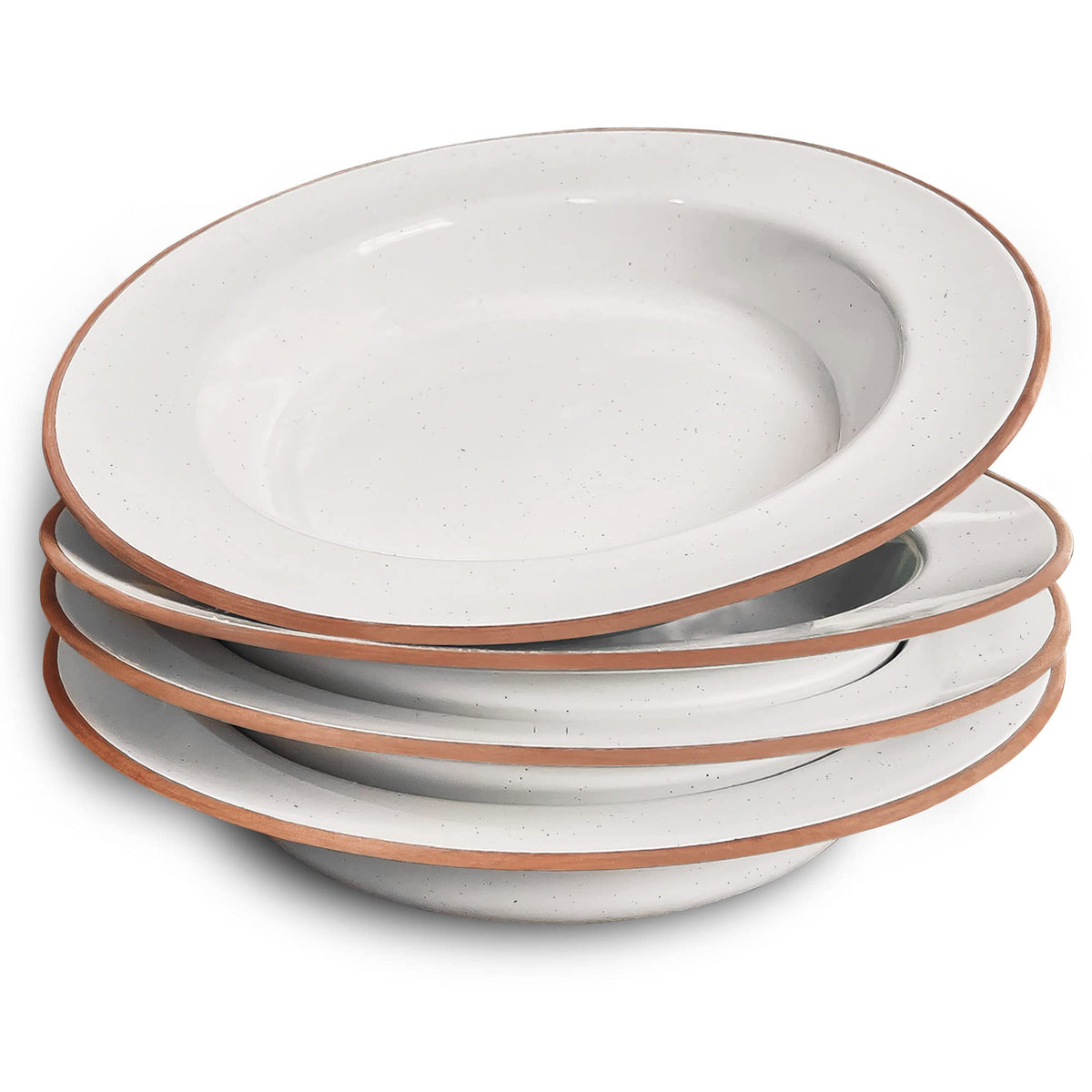 Ceramic Wide Rimmed Soup Bowl 25oz Set of 4 X90622