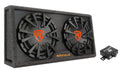 Dual 12" Slim Vented Powered Car Subwoofer Enclosure B10974