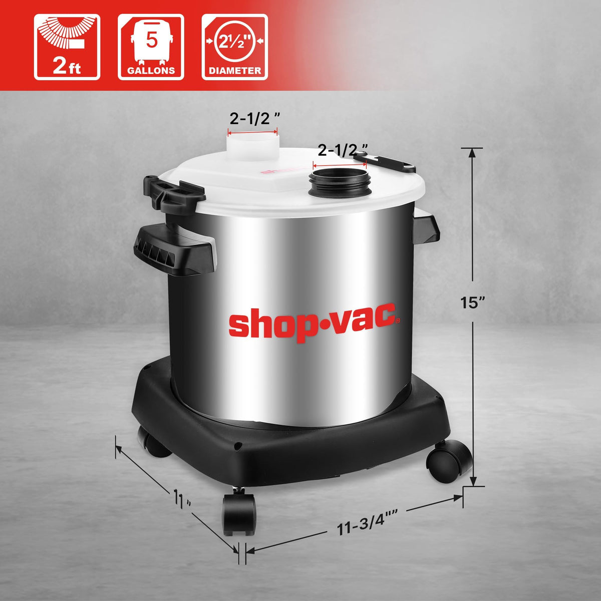 5 Gallon Stainless Steel Dust Collector Z152