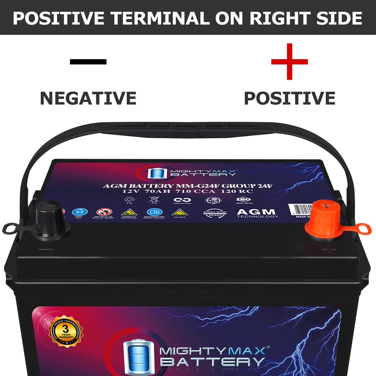 12V 70Ah AGM Replacement Battery X25016