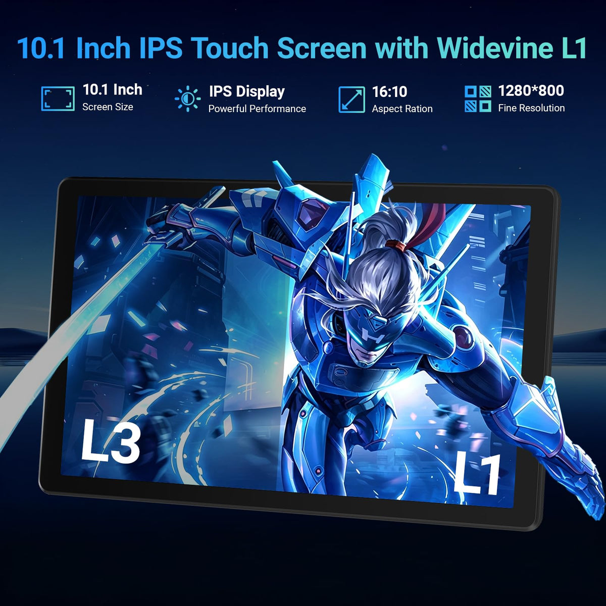 Android 16 Tablet with Keyboard F21262