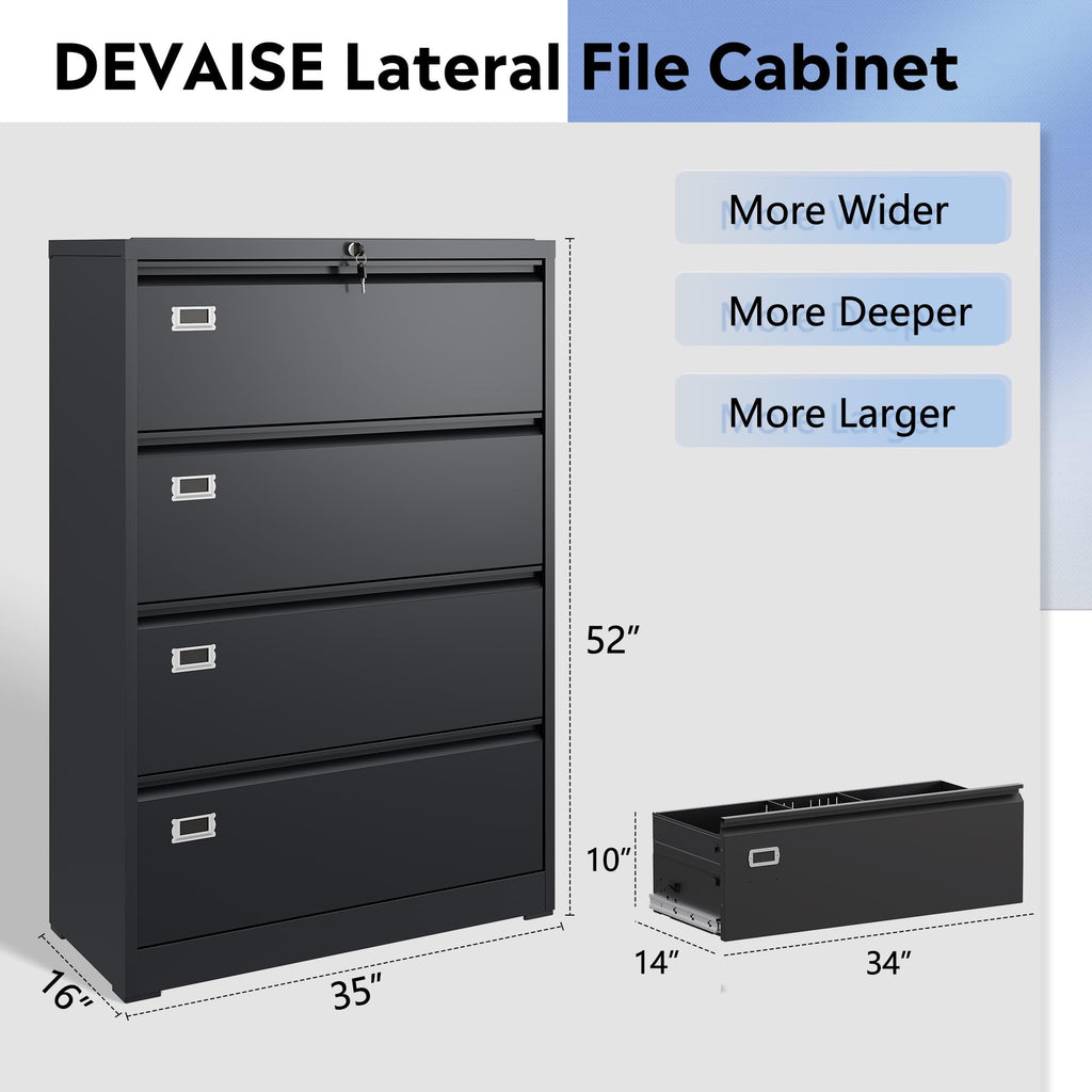 4 Drawer File Cabinet Q120
