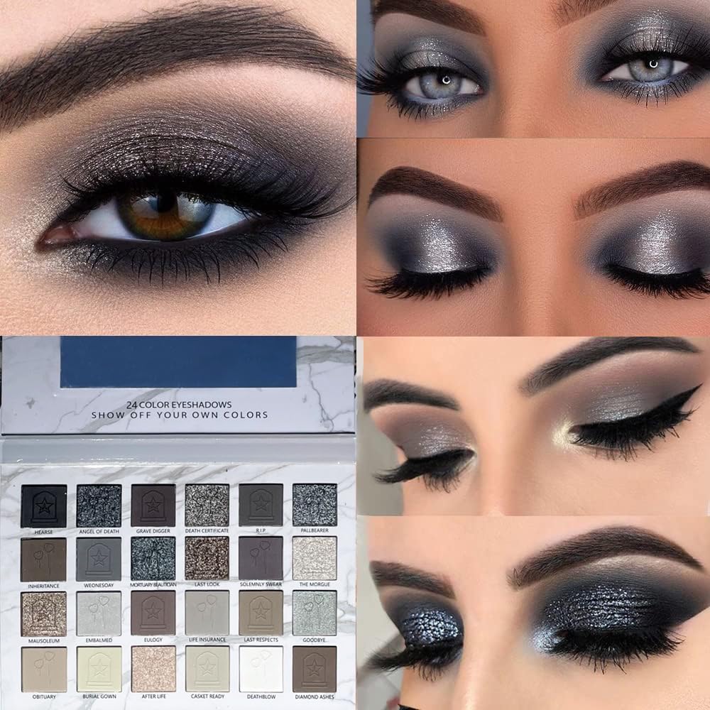 Black Grey Smokey Eyeshadow Palette X469