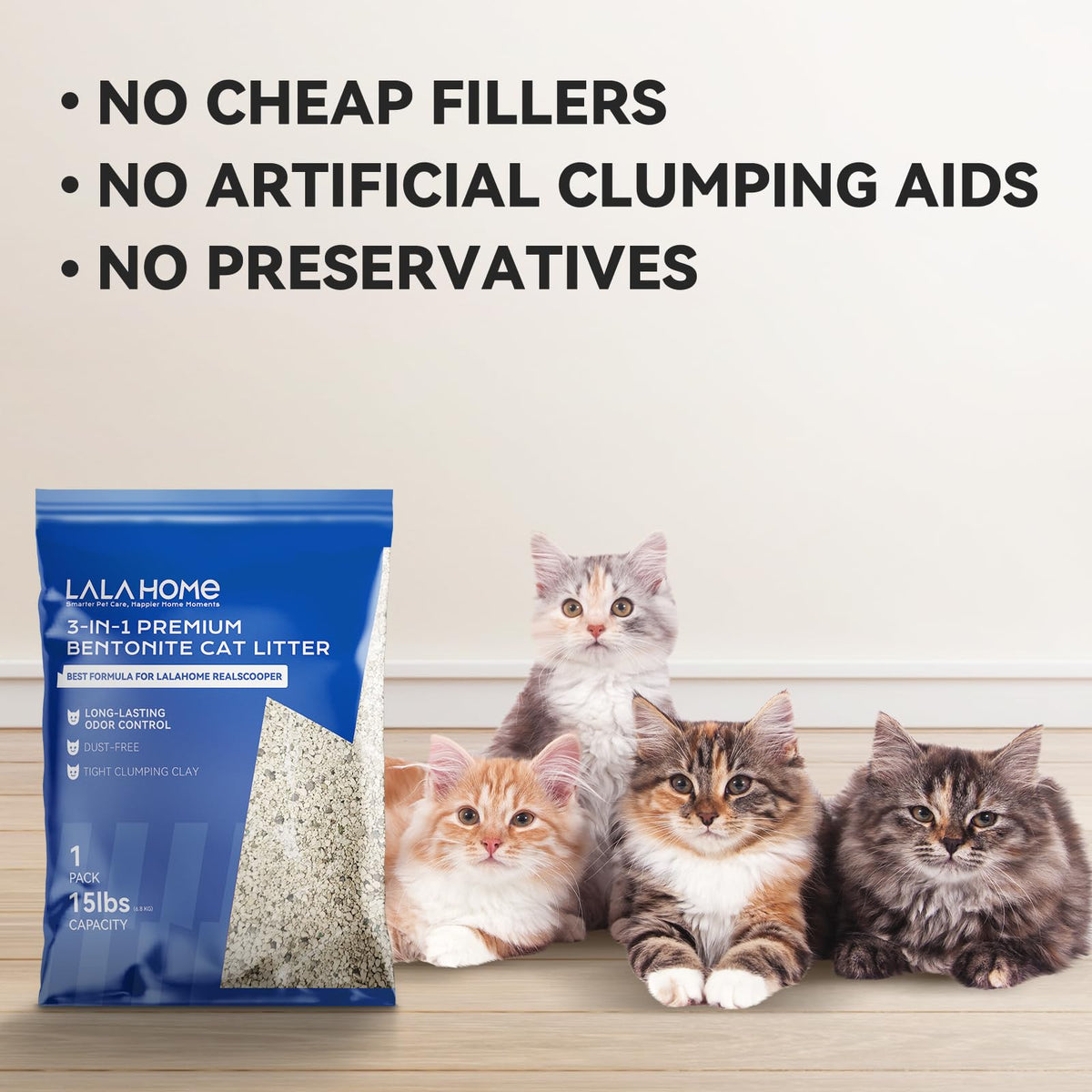 Clumping Bentonite Cat Litter 15 lb U643214