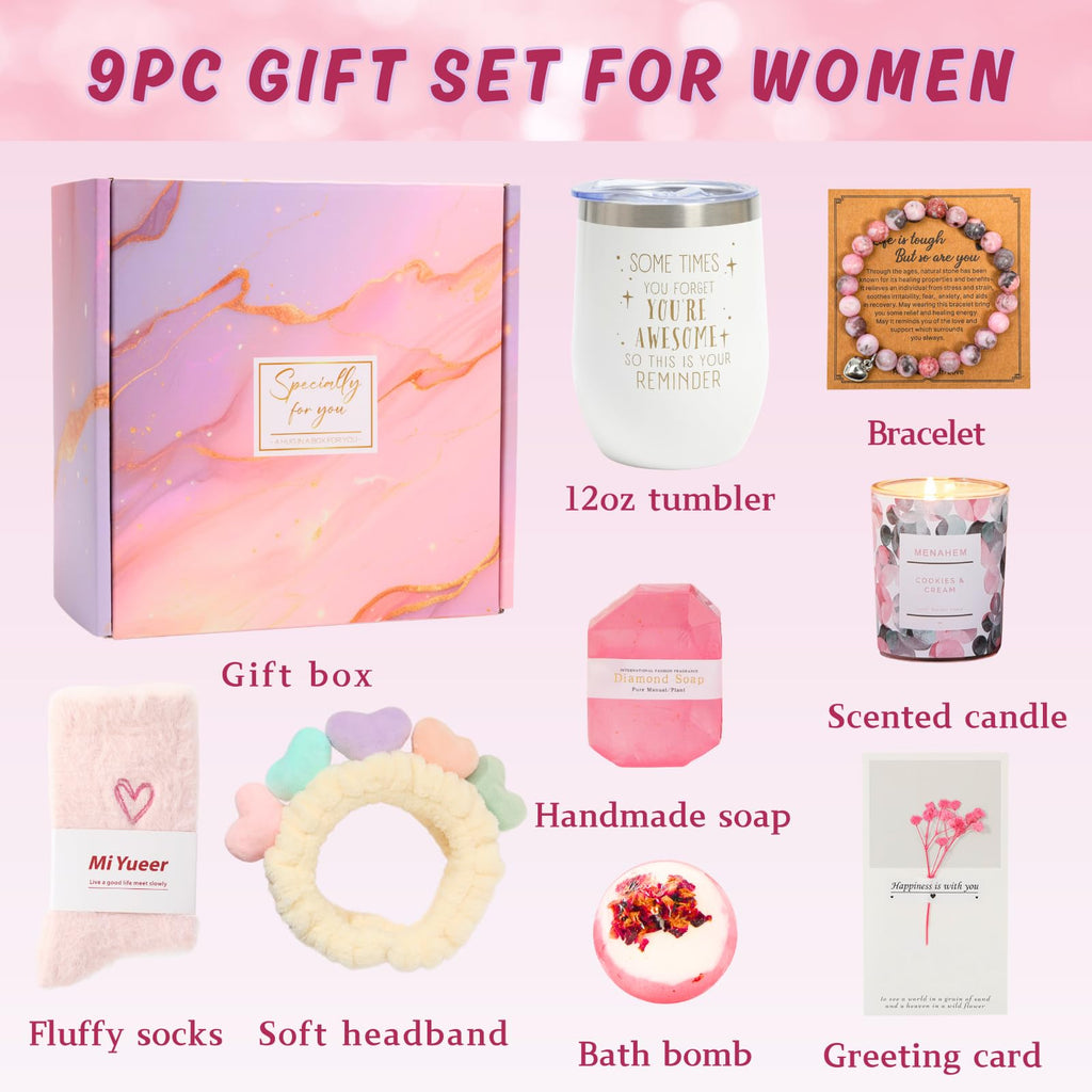 Pink 9pc Spa Bath Gift Set D639129