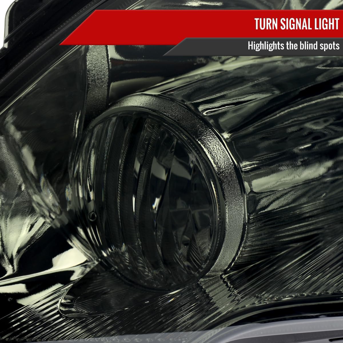 Chrome Housing Smoke Lens Headlights B112040