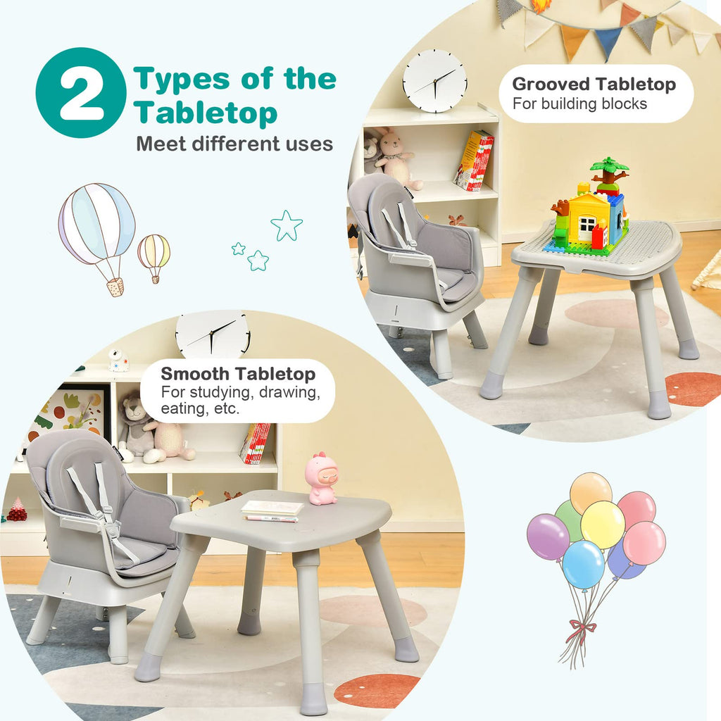 8 in 1 Convertible High Chair with Removable Tray E7157