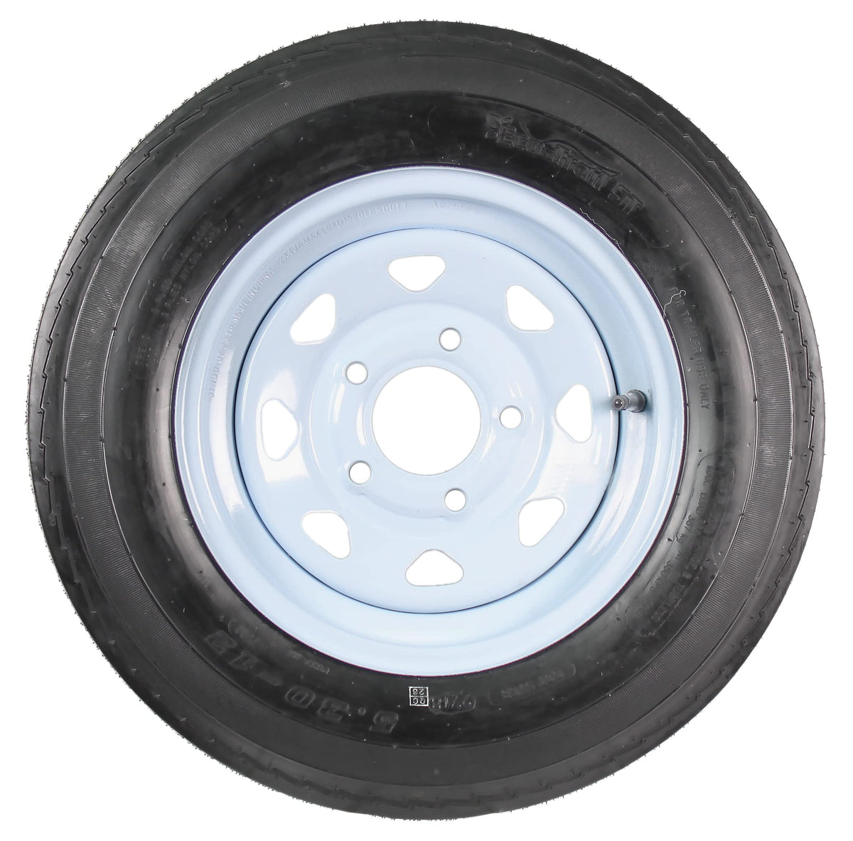 12 Inch 5 Lug Trailer Tire Rim Assembly W1606