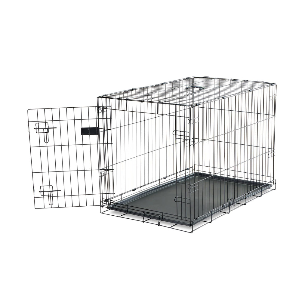 36" Foldable Metal Dog Crate with Removable Tray S72750