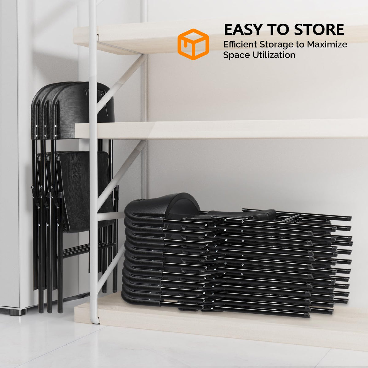 Dark 4 Pack HDPE Folding Chairs with Steel Frame K912856