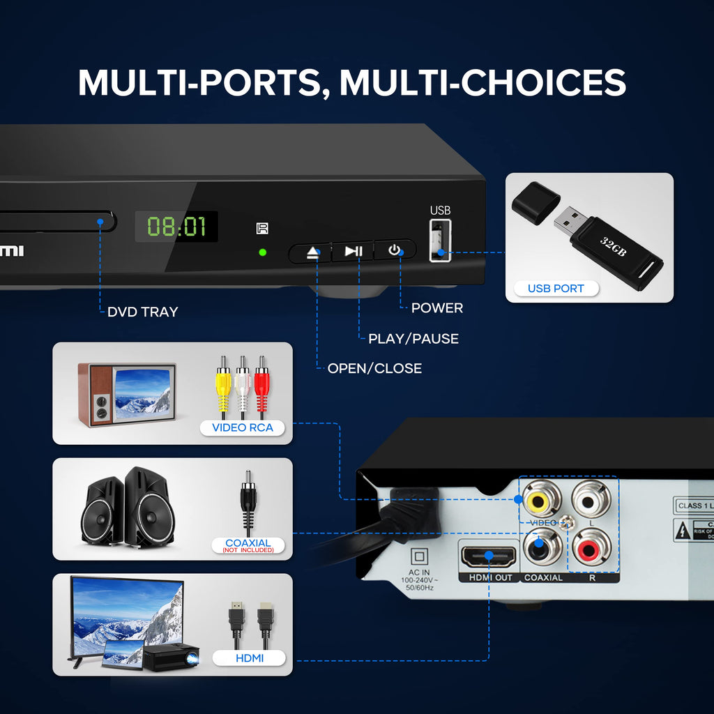 Full HD DVD Player HDMI with Dolby Digital TrueHD/DTS Y9057