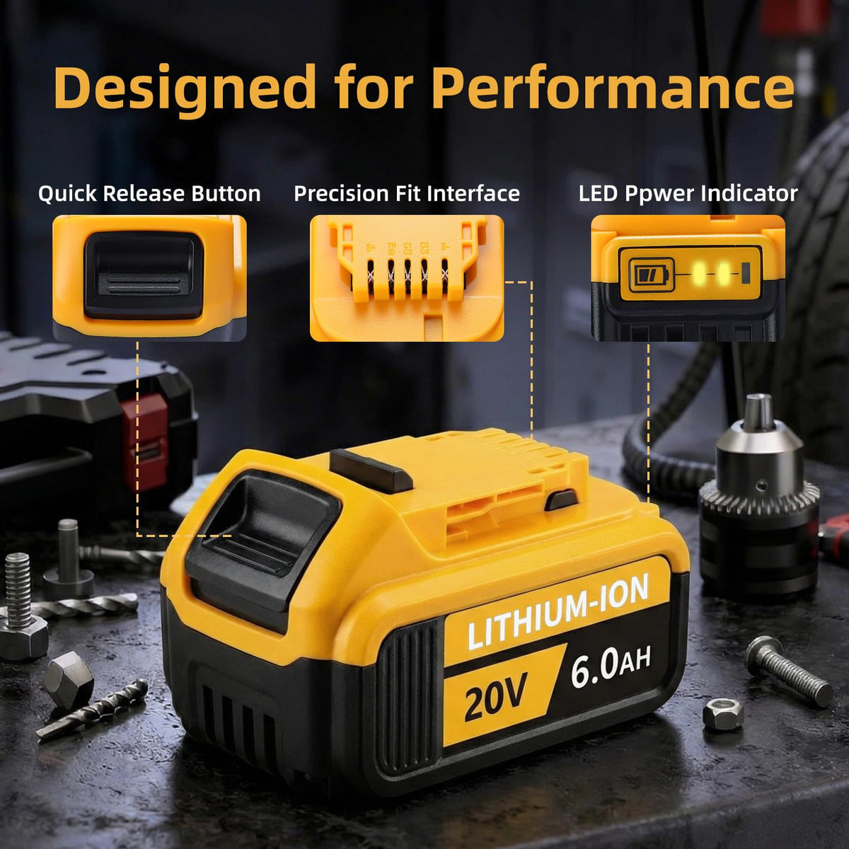 20V Max 6.0Ah Replacement Battery 2-Pack N6734