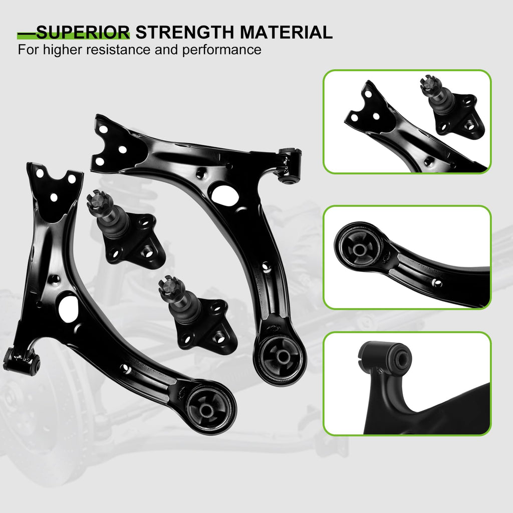 12pcs Front Suspension Kit Lower Control Arm Ball Joint Tie Rod End Sway Bar End Link S84906