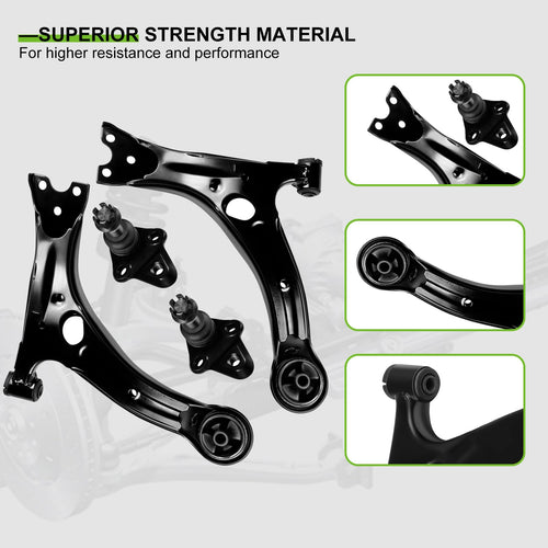12pcs Front Suspension Kit Lower Control Arm Ball Joint Tie Rod End Sway Bar End Link S84906