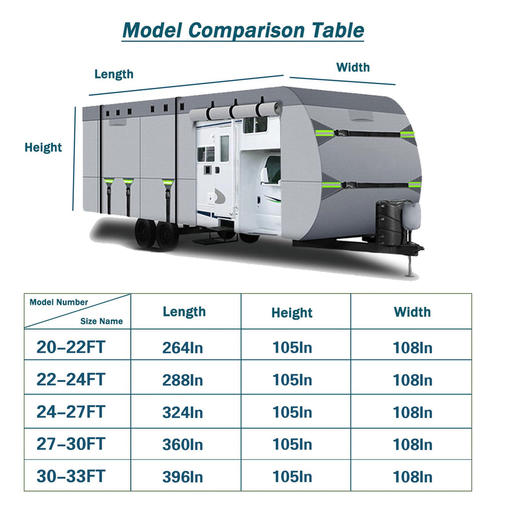 8 Layers Waterproof RV Cover 27'-30' E547481