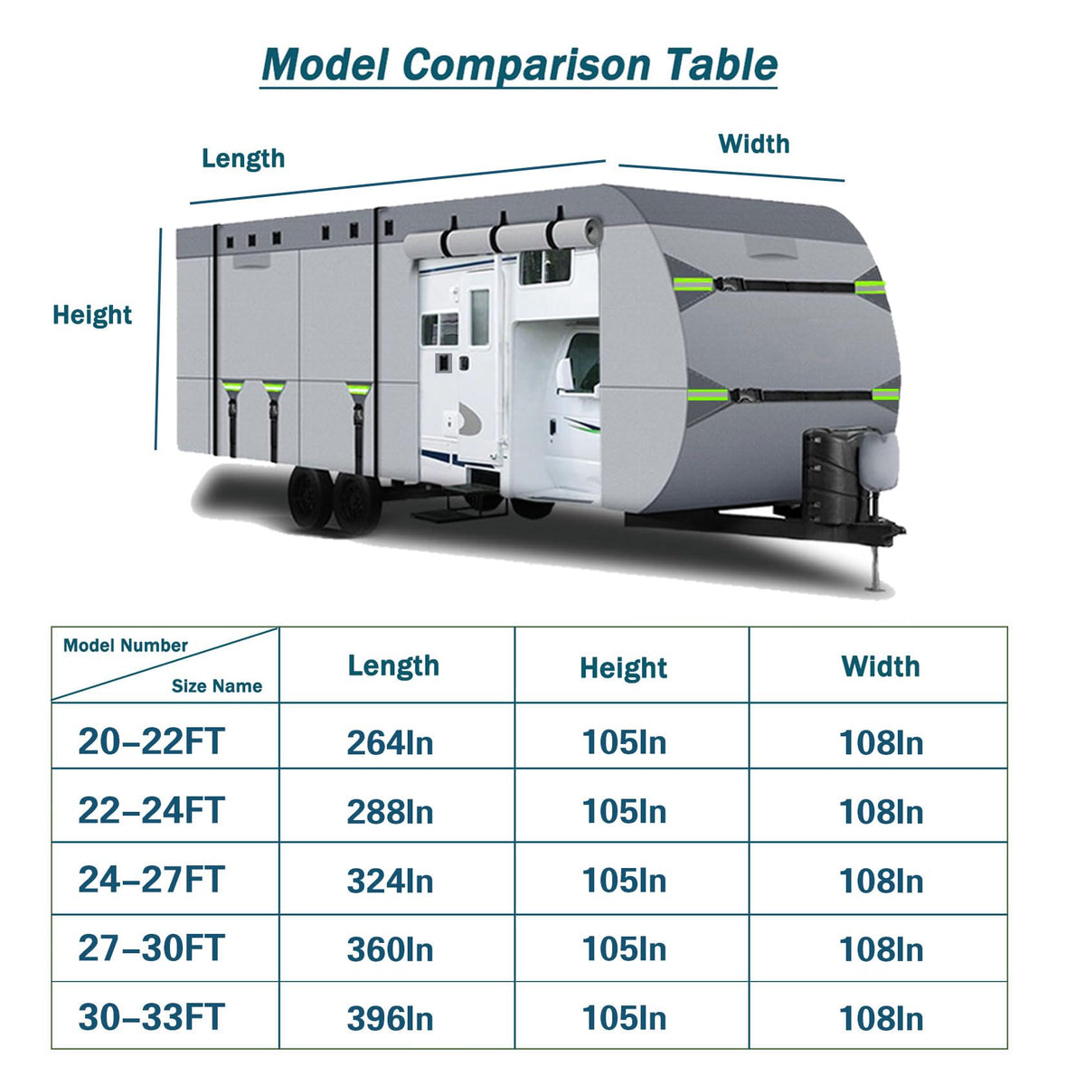 8 Layers Waterproof RV Cover 27'-30' E547481