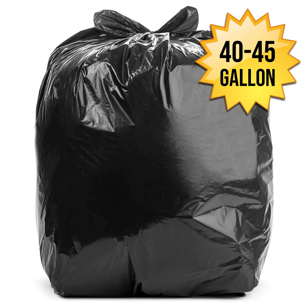 Black 40-45 Gal Trash Bags, 1.5 MIL, 100 Pk C94460