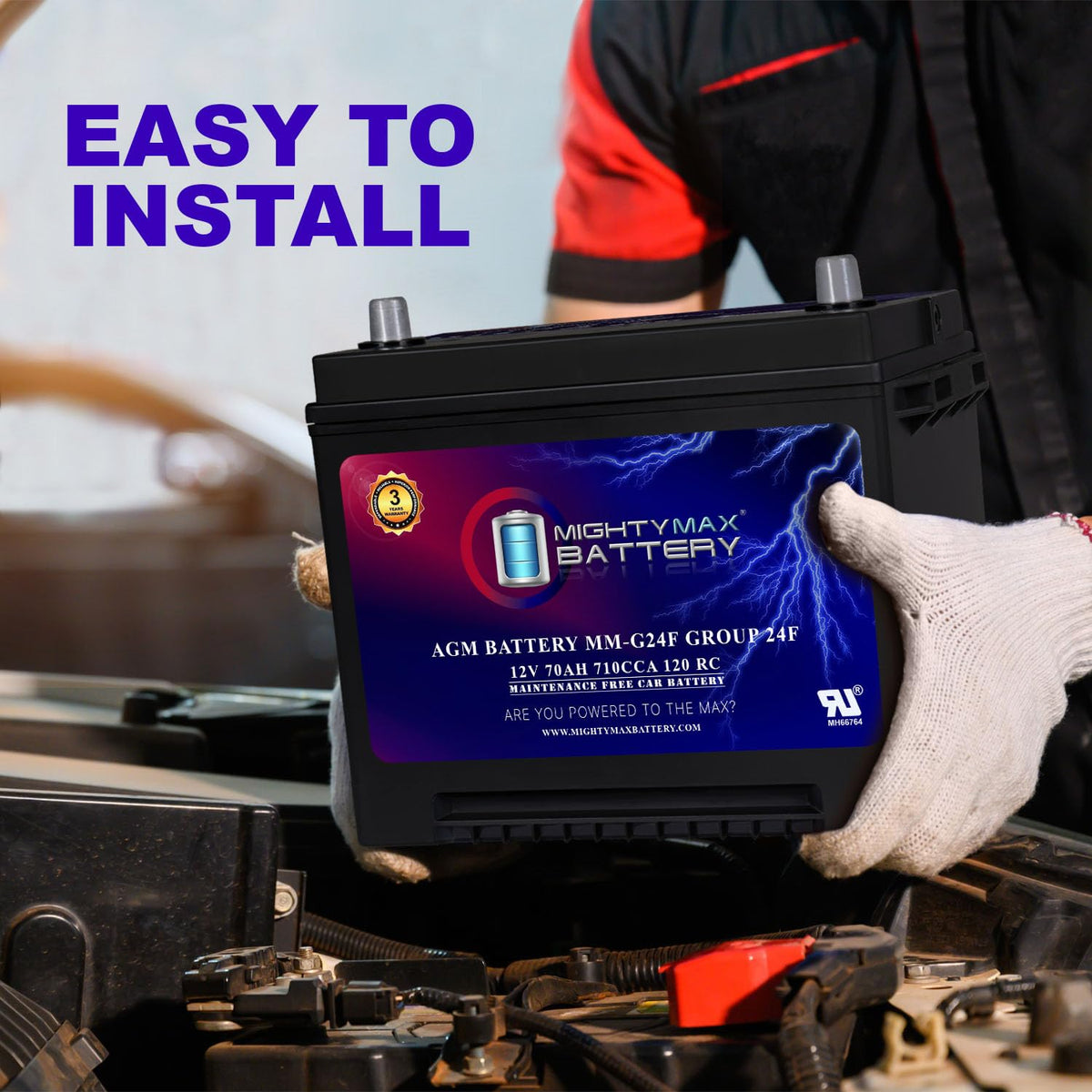 12V 70Ah AGM Replacement Battery X25016