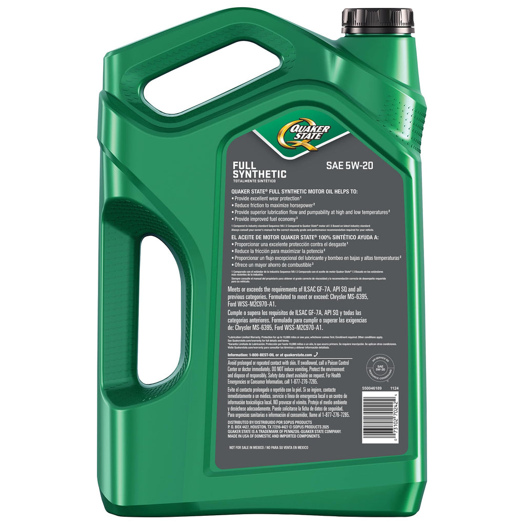 Full Synthetic 5W-20 Motor Oil, 5-Quart S851965