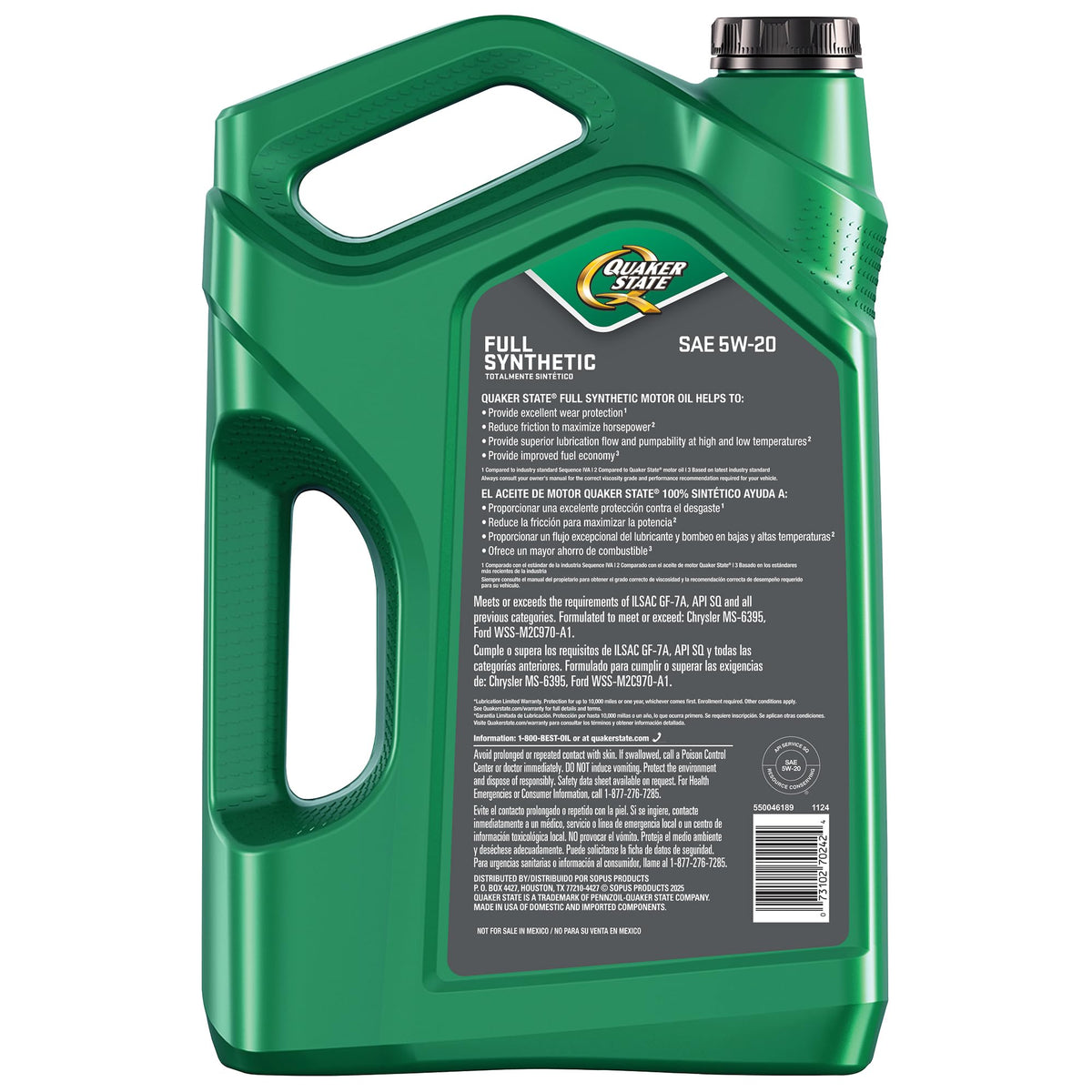 Full Synthetic 5W-20 Motor Oil, 5-Quart S851965