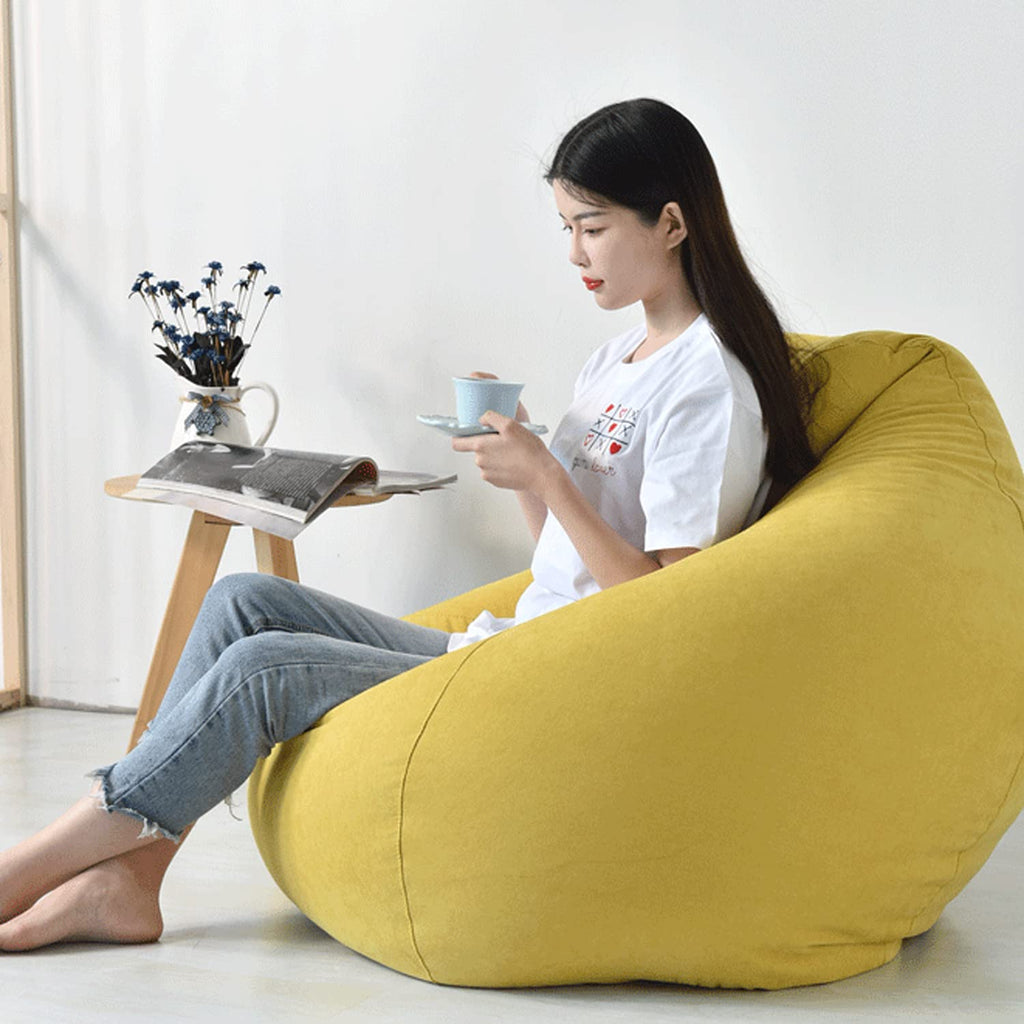 Yellow Washable Bean Bag Chair Cover G7179