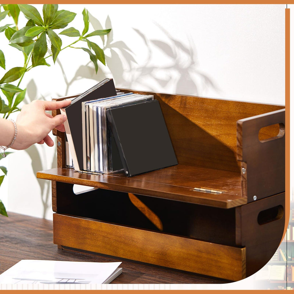 2 Set Wooden CD Storage Box I97560