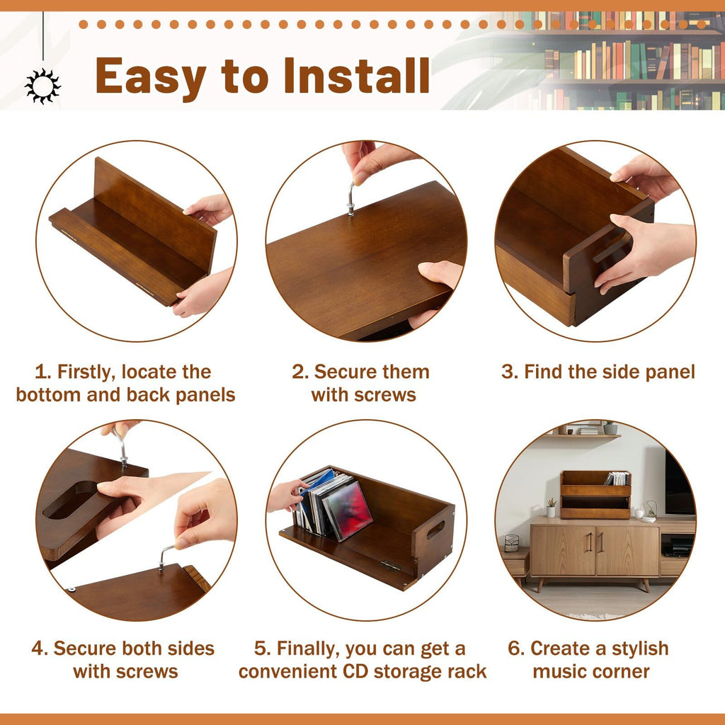 2 Set Wooden CD Storage Box I97560
