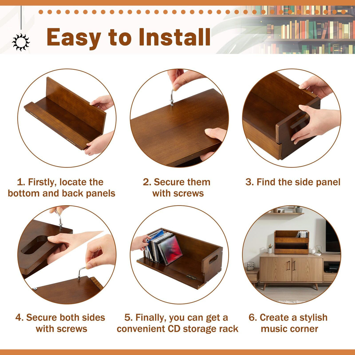 2 Set Wooden CD Storage Box I97560