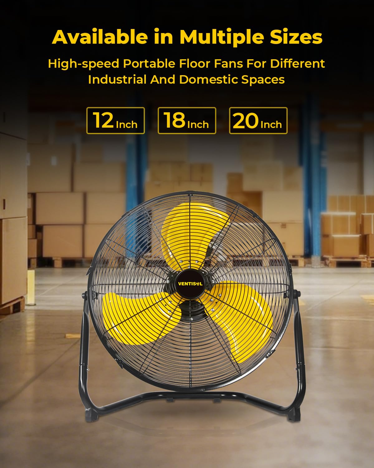 20 Inch 3 Speed Portable Floor Fan Z45722