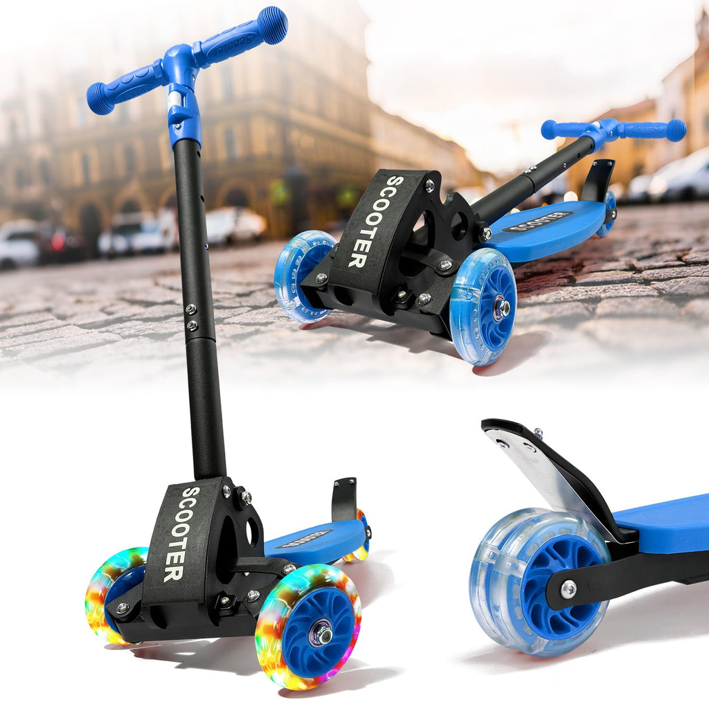 Three Wheeled Light Up Foldable Kick Scooter J3921