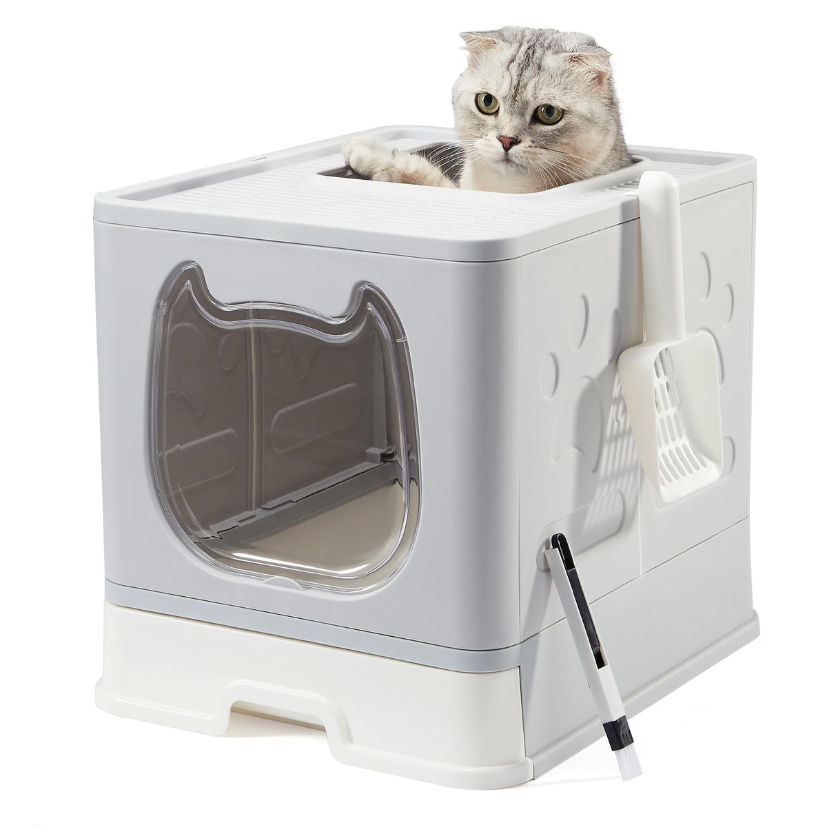 Covered Litter Box with Lid and Scooper X30637