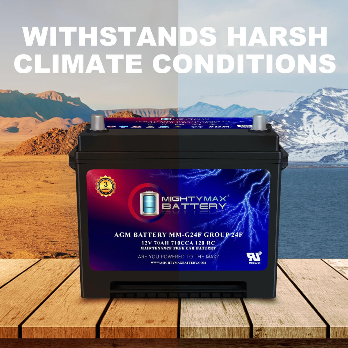 12V 70Ah AGM Replacement Battery X25016