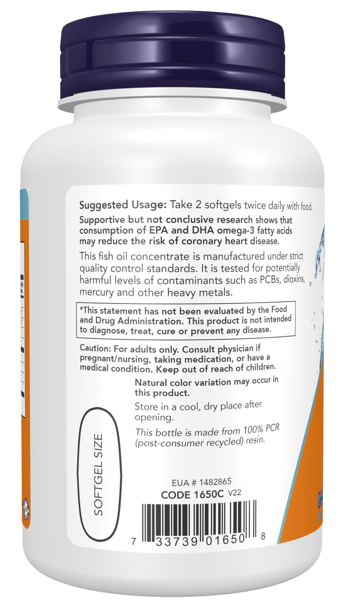 Omega-3 180 EPA / 120 DHA 100 Softgels Pack of 2 J9702