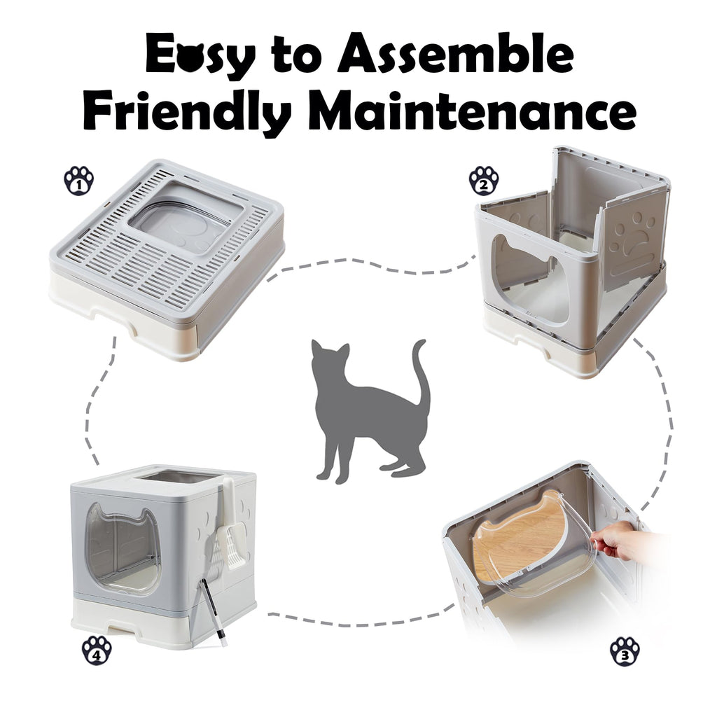 Covered Litter Box with Lid and Scooper X30637
