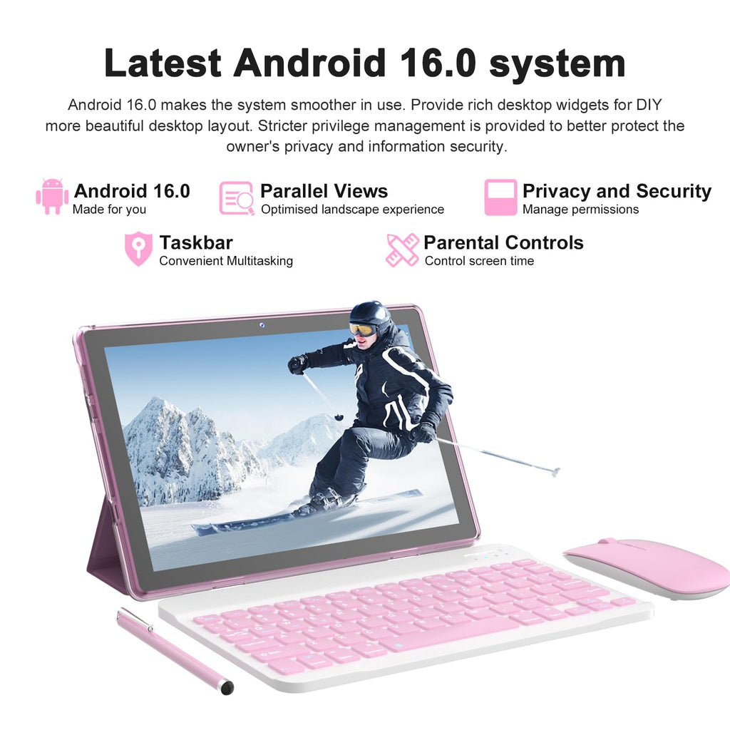 Android 16 Tablet 10 Inch 12 GB RAM 64GB ROM 2 in 1 Tablet PC T557